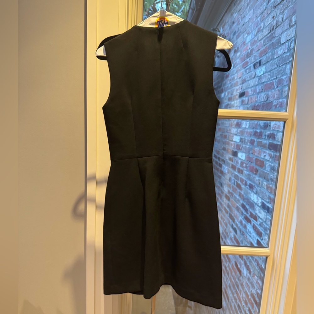 Veronica Beard Black Asymmetrical Button Shift Dr… - image 3